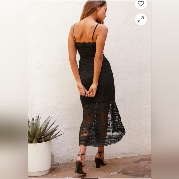 ❤️ NWT! LULU'S ABSOLUTE ELEGANCE LACE MIDI SHEATH DRESS, MEDIUM - Picture 4 of 16